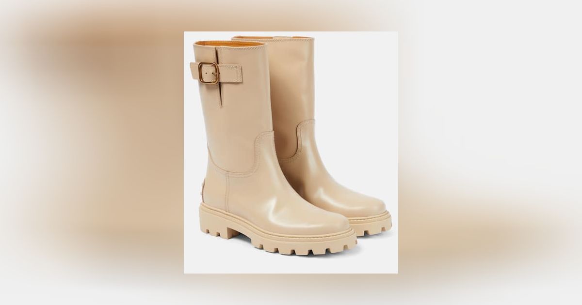 Bottes Cuir Tod S Luxe Beige Modalova