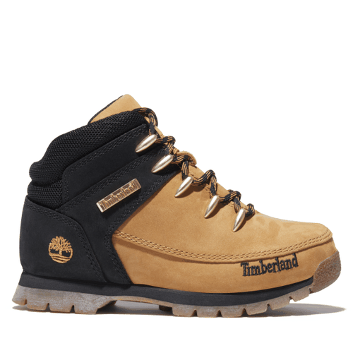 Bottine mi-haute à lacets Euro Sprint pour tout-petit en noir et jaune, jaune, Taille: 21 - Timberland - Modalova