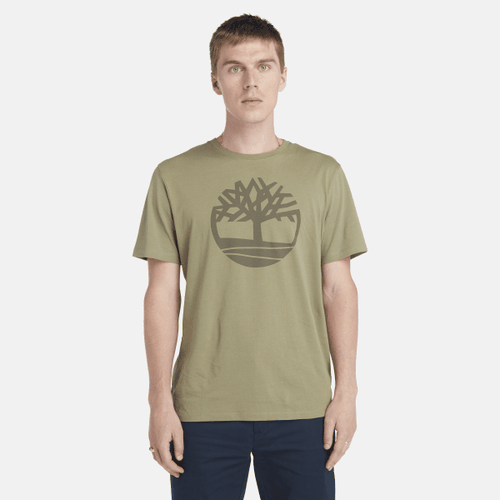 T-shirt à logo arbre Kennebec River en vert clair, , vert, Taille: L - Timberland - Modalova