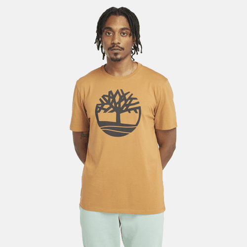 T-shirt à logo arbre Kennebec River en jaune clair, , jaune, Taille: L - Timberland - Modalova