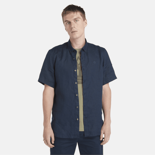 Chemise en lin Mill Brook en bleu marine, , bleu marine, Taille: 3XL - Timberland - Modalova