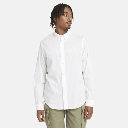 Chemise en popeline extensible à manches longues en blanc, , blanc, Taille: 3XL - Timberland - Modalova