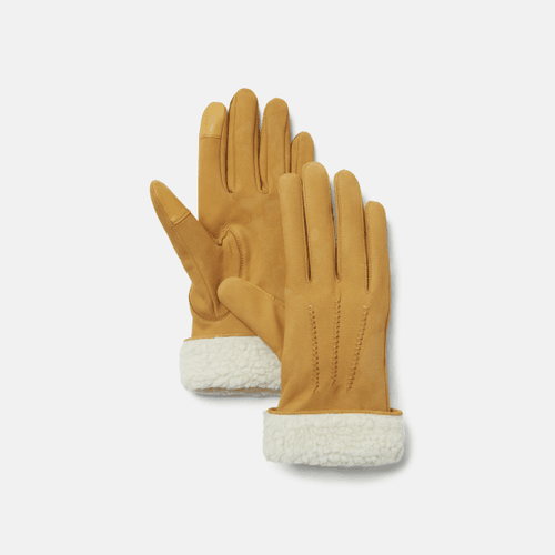 Gants en cuir et fourrure polaire en jaune, , jaune, Taille: L - Timberland - Modalova