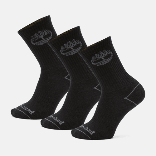 Lot de 3 paires de chaussettes Bowden unisexes avec logo arbre en noir, noir, Taille: L - Timberland - Modalova