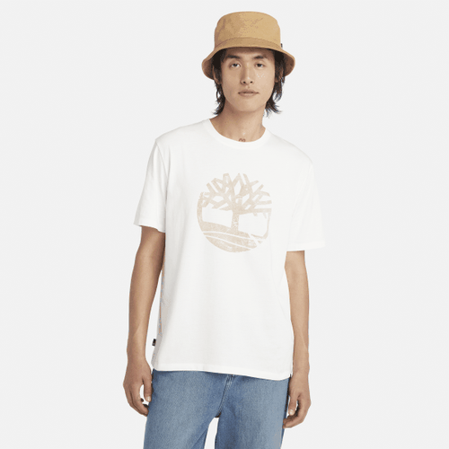T-shirt à motif teint en pièce en blanc, , blanc, Taille: 3XL - Timberland - Modalova