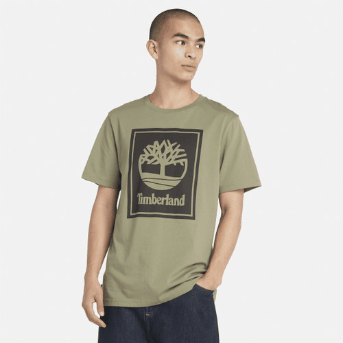 T-shirt à logo bloc en vert, , vert, Taille: 3XL - Timberland - Modalova