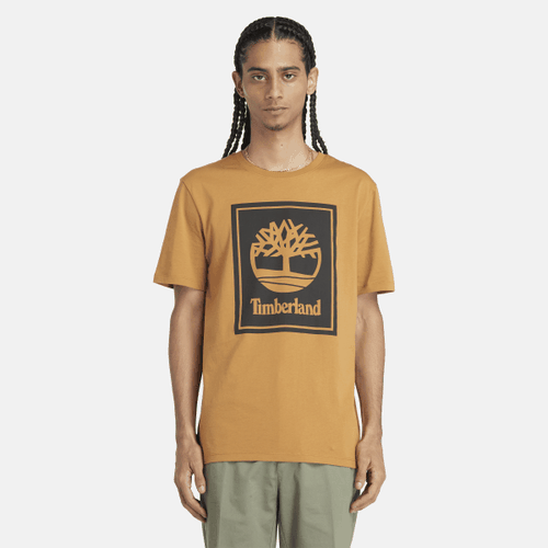 T-shirt à logo bloc en jaune foncé, , jaune, Taille: 3XL - Timberland - Modalova