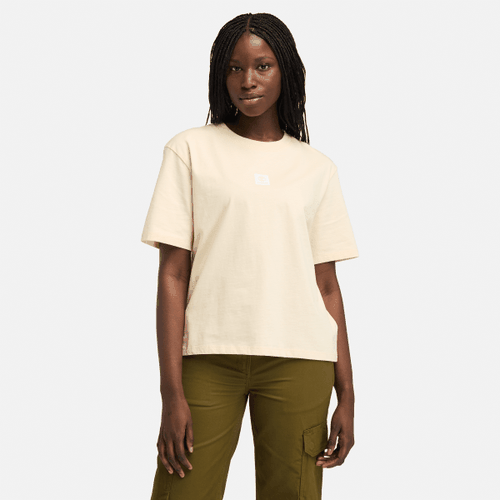 T-shirt à logo et manches courtes Stack en beige, , beige, Taille: 3XL - Timberland - Modalova