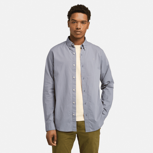 Chemise en popeline extensible à manches longues en gris, , gris, Taille: L - Timberland - Modalova