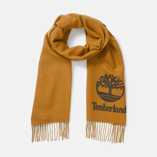 Écharpe en tissu tissé-teint avec logo imprimé en jaune, , jaune - Timberland - Modalova