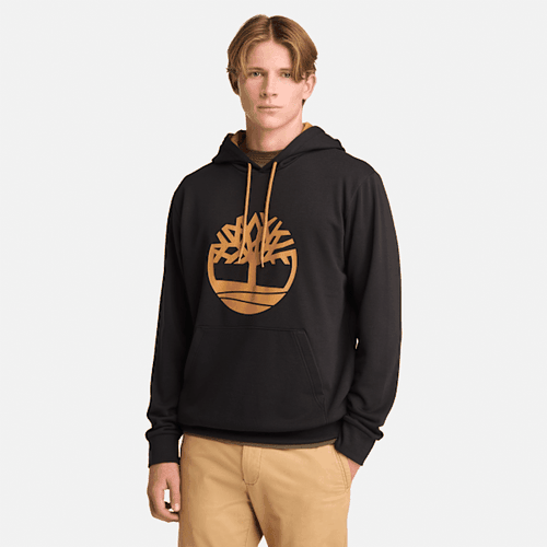 Sweat à capuche à envers bouclé et logo arbre Northwood en noir, , noir, Taille: L - Timberland - Modalova