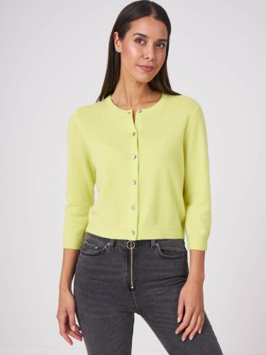 Cardigan court à col rond en cachemire biologique - Female - Modalova