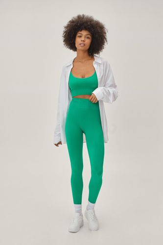 Ensemble Recyclé Sans Coutures Avec Bralette Et Legging - - L - Nasty Gal - Modalova