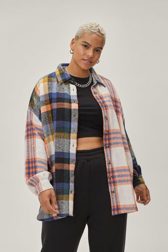 Chemise Oversize À Carreaux Multicolores - Grande Taille - - 50 - Nasty Gal - Modalova