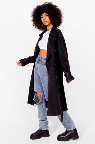 Trench Coat En Jean Avec Ceinture À Trench Vite - - M - Nasty Gal - Modalova