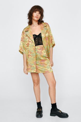 Chemise Satinée En Jacquard Floral - - 36 - Nasty Gal - Modalova