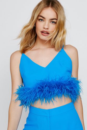 Brassière Avec Bordure En Plumes - - 38 - Nasty Gal - Modalova