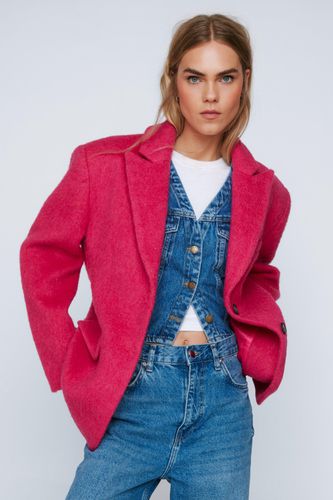 Manteau Oversize En Laine Mélangée Premium - - 34 - Nasty Gal - Modalova