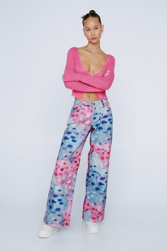 Petite - Pantalon Large Floral - - 38 - Nasty Gal - Modalova