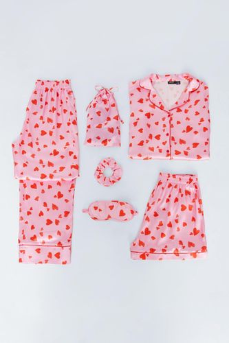 Ensemble Satiné Imprimé Léopard Avec Pyjama Et Accessoires - - 38 - Nasty Gal - Modalova