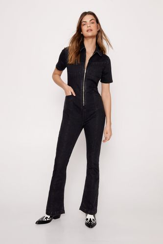 Combinaison Flare En Jean - - 36 - Nasty Gal - Modalova