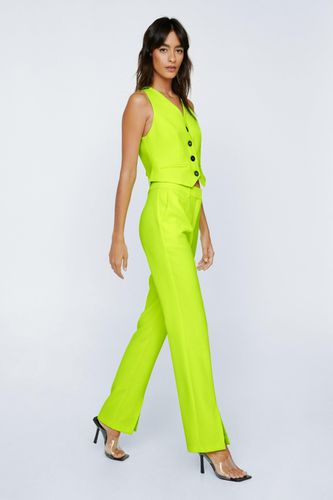 Pantamon De Tailleur Droit Fendu Premium - - 36 - Nasty Gal - Modalova