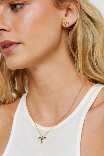 Lot En Plaqué Or Avec Collier Et Boucles D'Oreilles Bélier - - One Size - Nasty Gal - Modalova