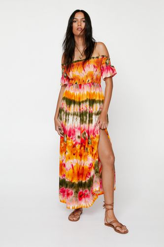 Dressing Gown Longue Tie Dye À Col Bateau - - 32 - Nasty Gal - Modalova