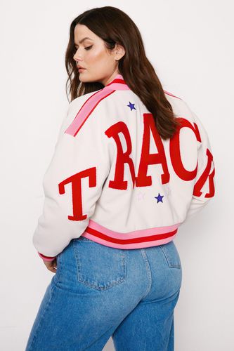 Grande Taille - Veste Universitaire À Slogan Track - - L - Nasty Gal - Modalova