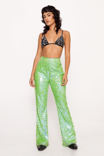 Pantalon Flare À Sequins Premium - - 34 - Nasty Gal - Modalova