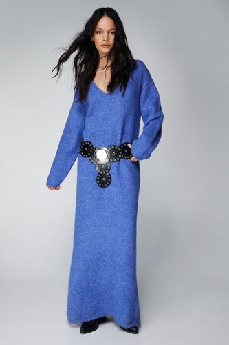 Dressing Gown Longue Oversize En Maille Brossée - - S - Nasty Gal - Modalova