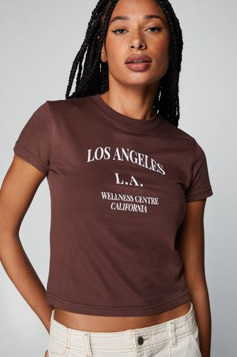 T-Shirt Rétréci À Imprimé Los Angeles - - Xl - Nasty Gal - Modalova