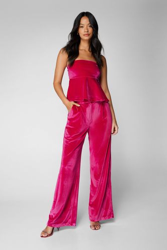 Pantalon De Tailleur En Velours Premium - - 34 - Nasty Gal - Modalova