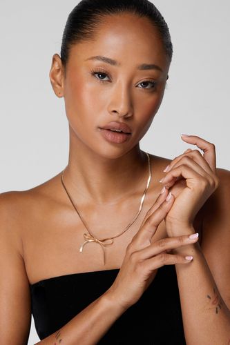 Bow Chain Necklace - - One Size - Nasty Gal - Modalova