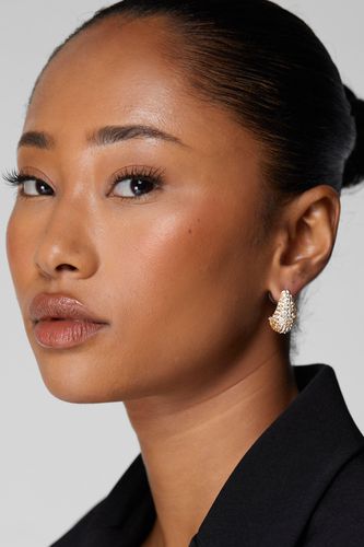 Gold Plated Diamante Embellished Tear Drop Earrings - - One Size - Nasty Gal - Modalova