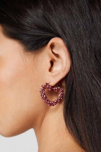 Diamante Ombre Heart Earrings - - One Size - Nasty Gal - Modalova