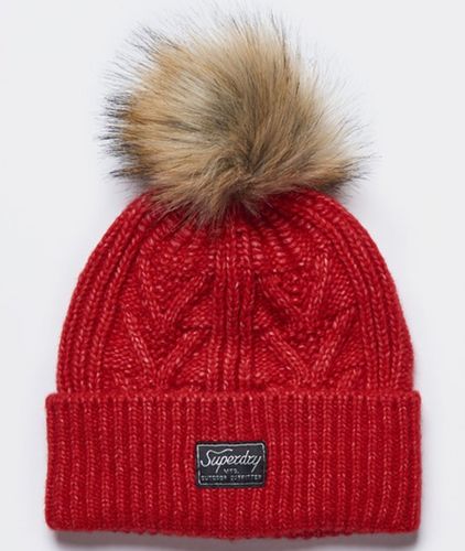 Damen Luxuriöse Beaniemütze mit Zopfmuster - Superdry - Modalova
