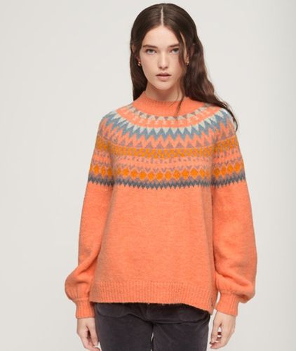 Damen Lässiger Strickpullover mit Muster - Größe: 44 - Superdry - Modalova