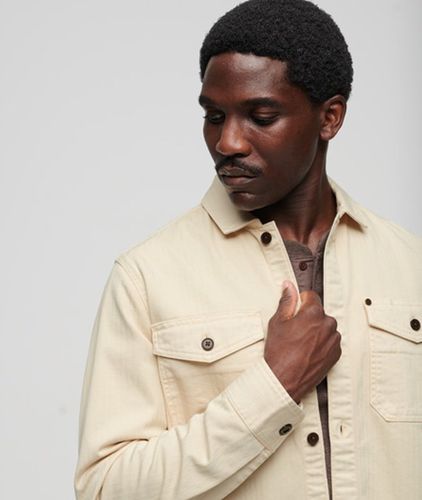 Herren The Merchant Store Hemdjacke mit Fischgrätmuster - Größe: L - Superdry - Modalova