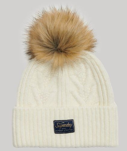 Damen Luxuriöse Beaniemütze mit Zopfmuster - Größe: One Größe - Superdry - Modalova