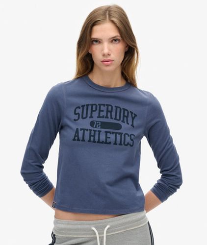 Damen Schmales Athletic Essentials Ringel-langarmshirt - Größe: 42 - Superdry - Modalova