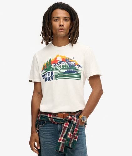 Herren T-shirt mit Outdoor-grafik und Streifen - Größe: M - Superdry - Modalova