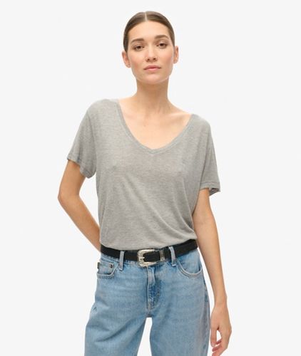 Damen Studios T-shirt mit Noppenstickerei und V-ausschnitt - Größe: 42 - Superdry - Modalova