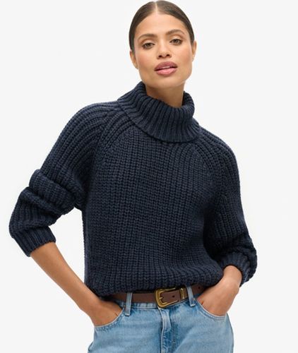 Damen Lässiger Strickpullover mit Rollkragen und Ziernaht - Größe: 42 - Superdry - Modalova