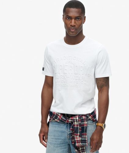 Herren T-shirt mit Geprägter Logo-grafik - Größe: S - Superdry - Modalova