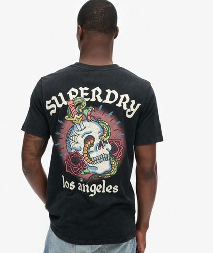 Herren T-shirt mit Tattoo-grafik - Größe: L - Superdry - Modalova