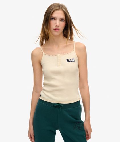Damen Athletic Essentials Trägertop mit Grafik und Knöpfen - Größe: 42-44 - Superdry - Modalova