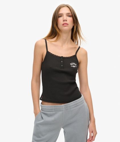 Damen Trägertop Spitzenbesatz, Größe: 42-44 - Größe: 42-44 - Superdry - Modalova
