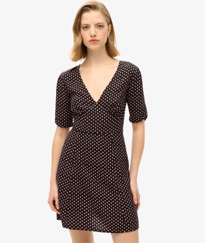 Robe Courte Fluide Imprimée à Manches Courtes Taille: 36 - Superdry - Modalova
