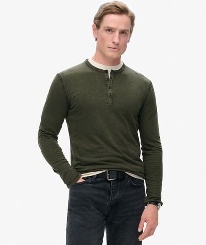 Herren Langärmeliges Grandad-oberteil aus Jersey - Größe: M - Superdry - Modalova